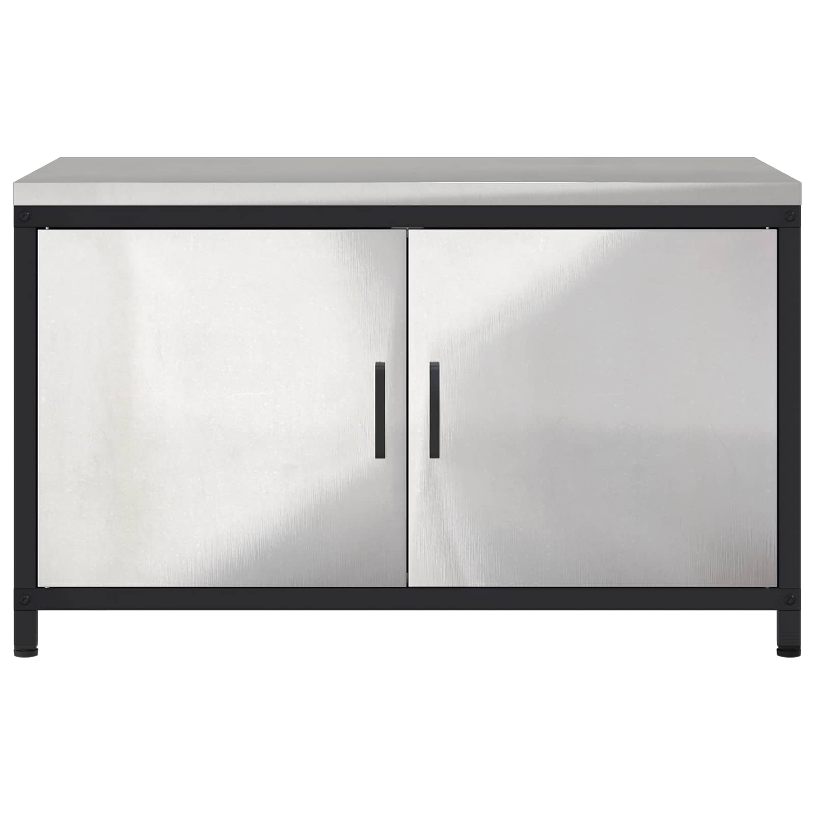 vidaXL Przechowywanie w kuchni HATTEM srebrny 90 x 50 x 53 cm Stal