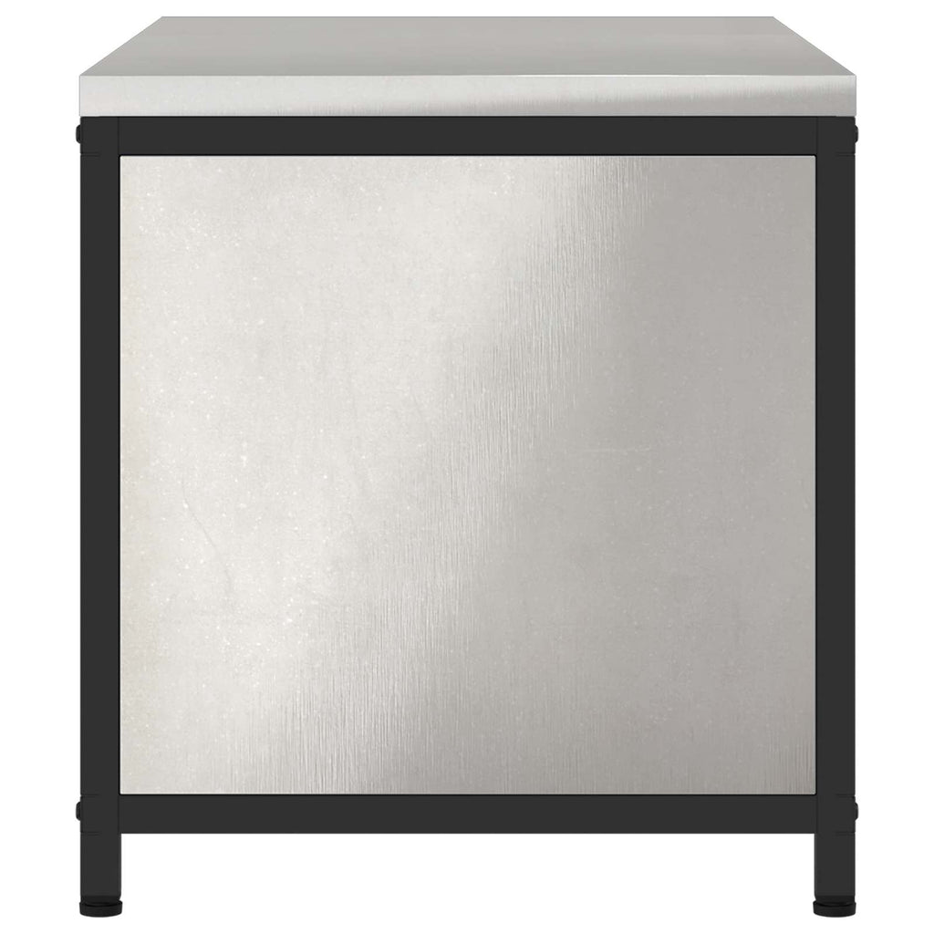vidaXL Przechowywanie w kuchni HATTEM srebrny 90 x 50 x 53 cm Stal