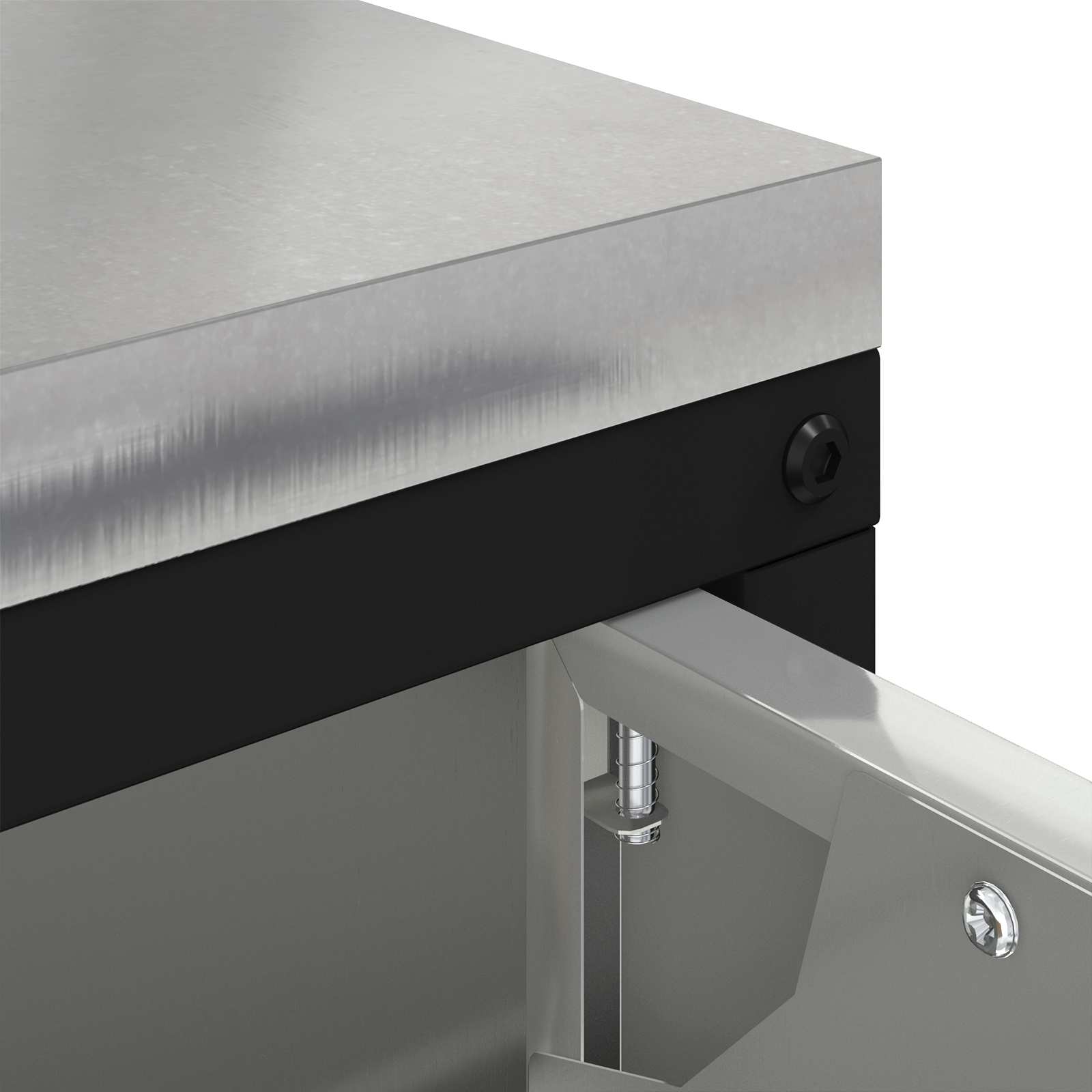 vidaXL Przechowywanie w kuchni HATTEM srebrny 90 x 50 x 53 cm Stal