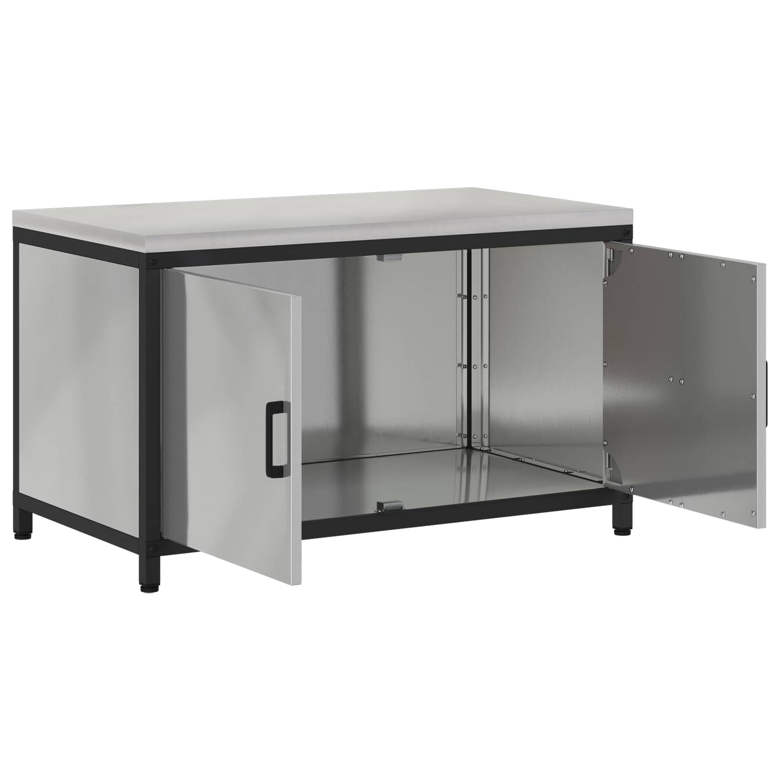 vidaXL Przechowywanie w kuchni HATTEM srebrny 90 x 50 x 53 cm Stal