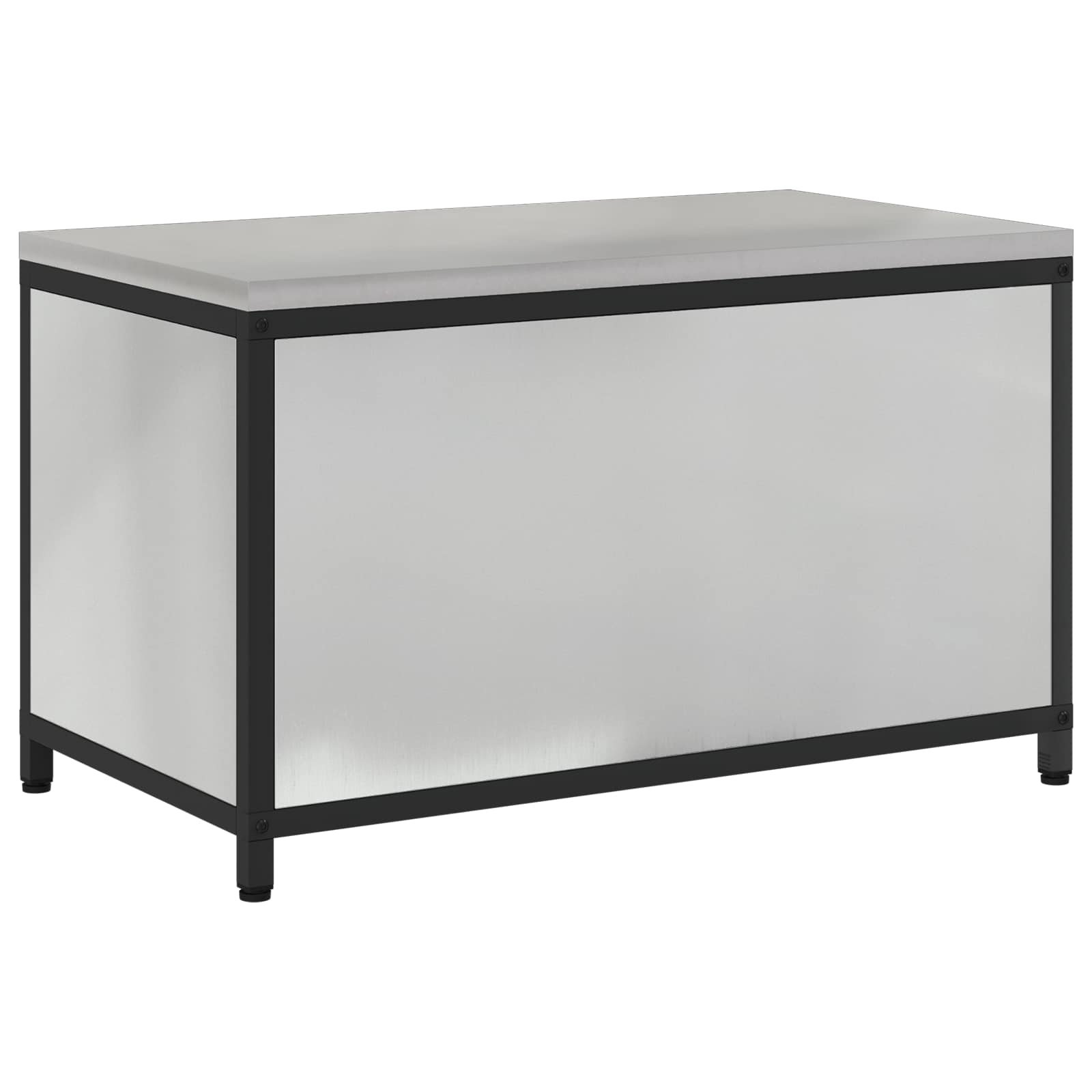 vidaXL Przechowywanie w kuchni HATTEM srebrny 90 x 50 x 53 cm Stal