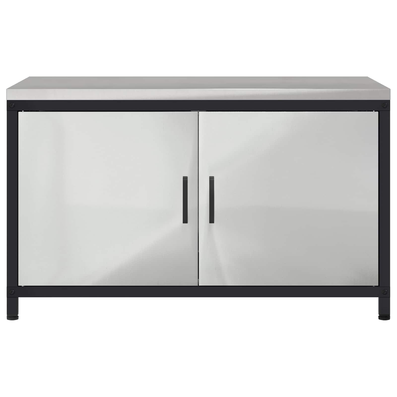 vidaXL Przechowywanie w kuchni HATTEM srebrny 90 x 50 x 53 cm Stal