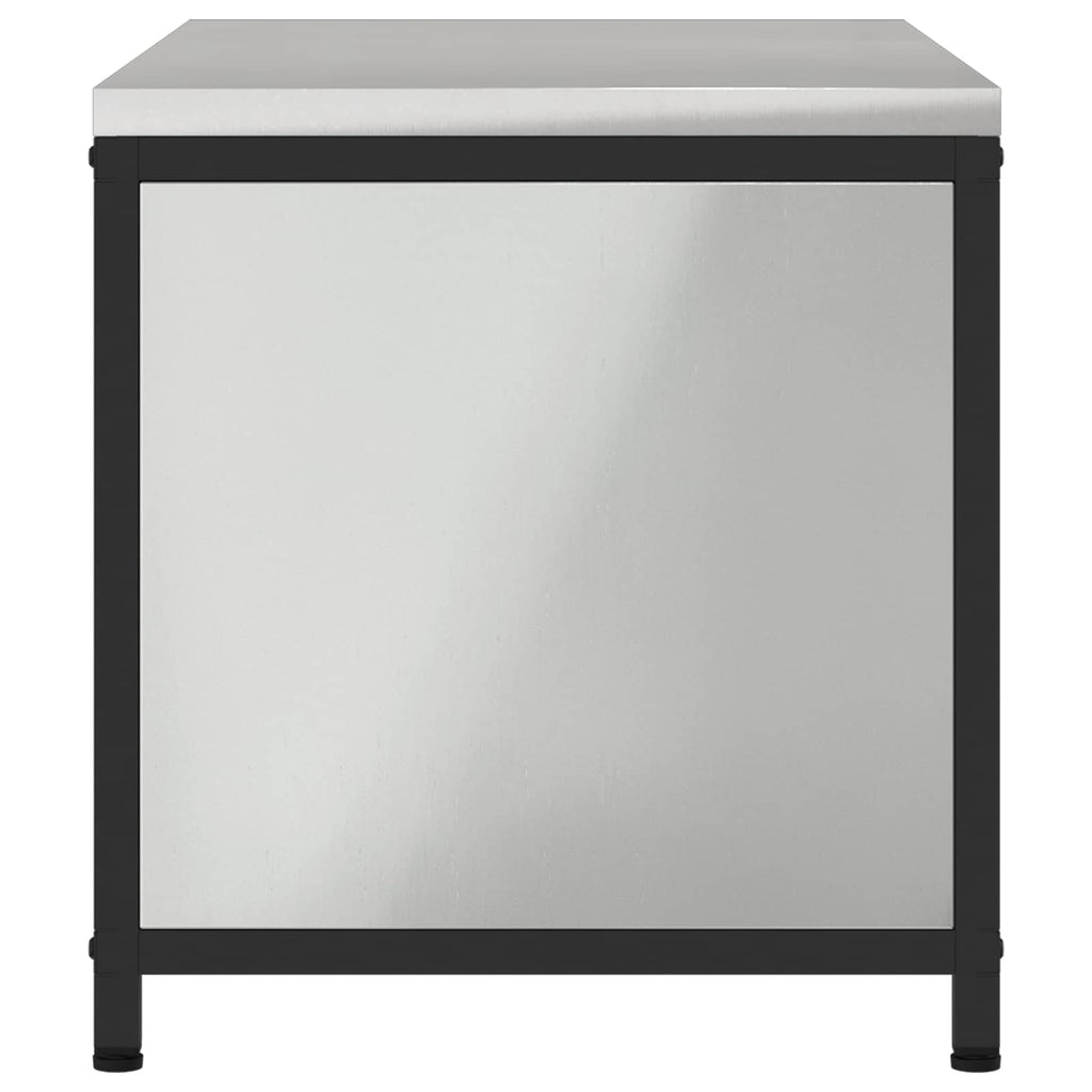 vidaXL Przechowywanie w kuchni HATTEM srebrny 90 x 50 x 53 cm Stal