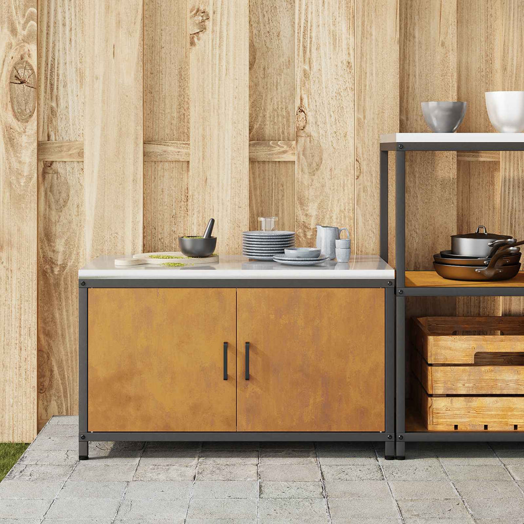vidaXL Przechowywanie w kuchni HATTEM Rdzawy 90 x 50 x 53 cm Stal