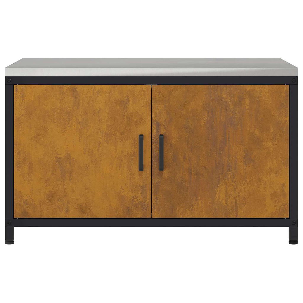 vidaXL Przechowywanie w kuchni HATTEM Rdzawy 90 x 50 x 53 cm Stal