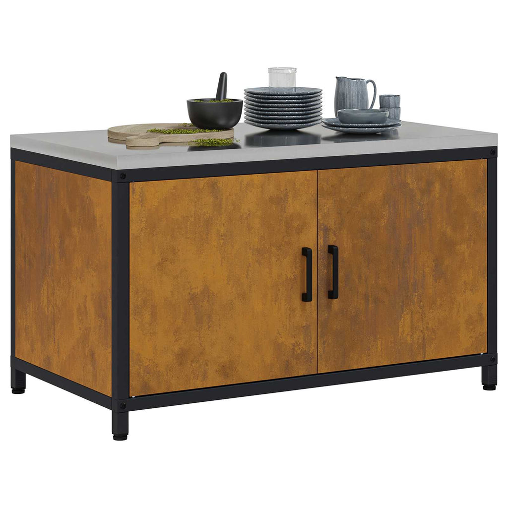 vidaXL Przechowywanie w kuchni HATTEM Rdzawy 90 x 50 x 53 cm Stal