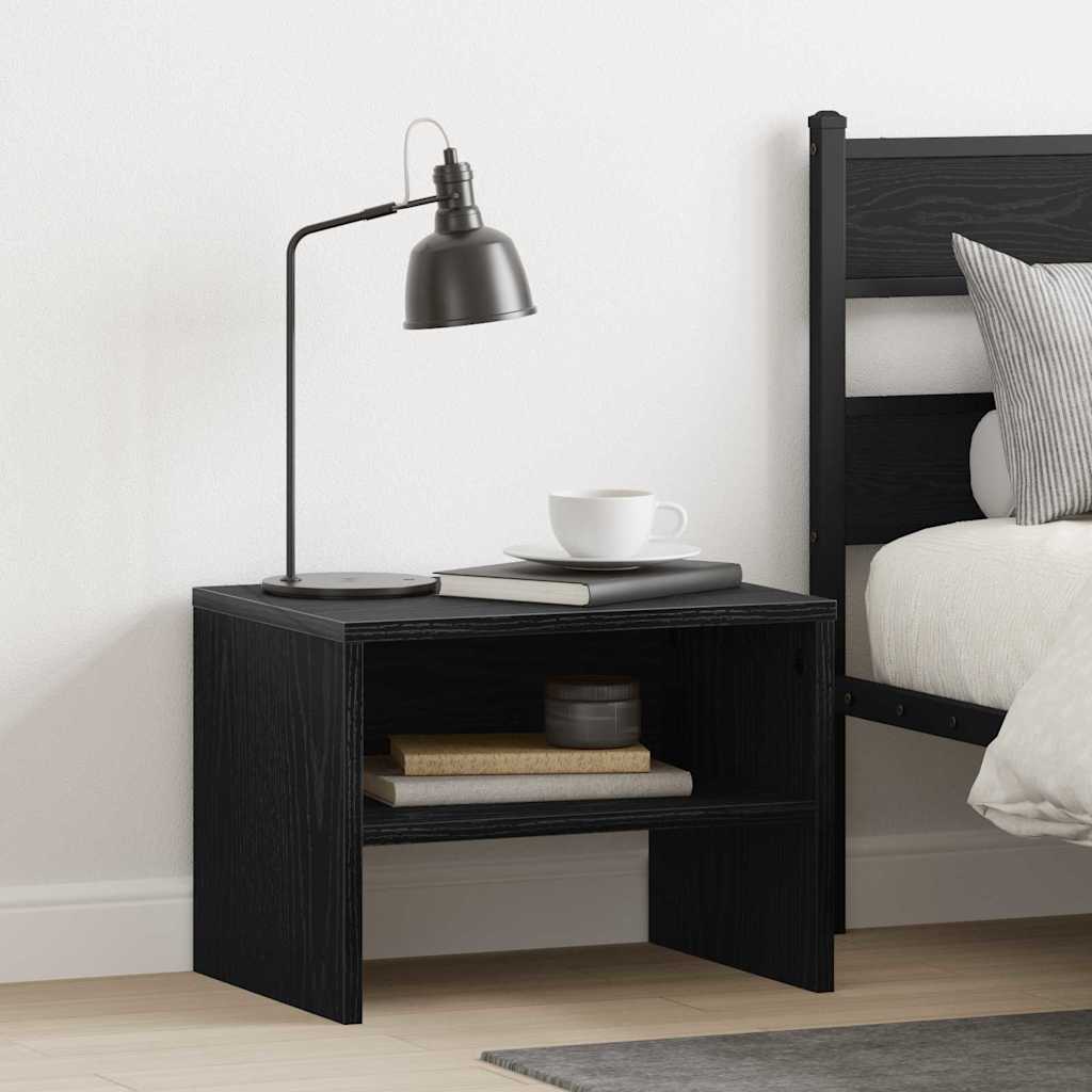 vidaXL Szafka Nocna Czarny dąb 40 x 30 x 30 cm Drewno inżynieryjne