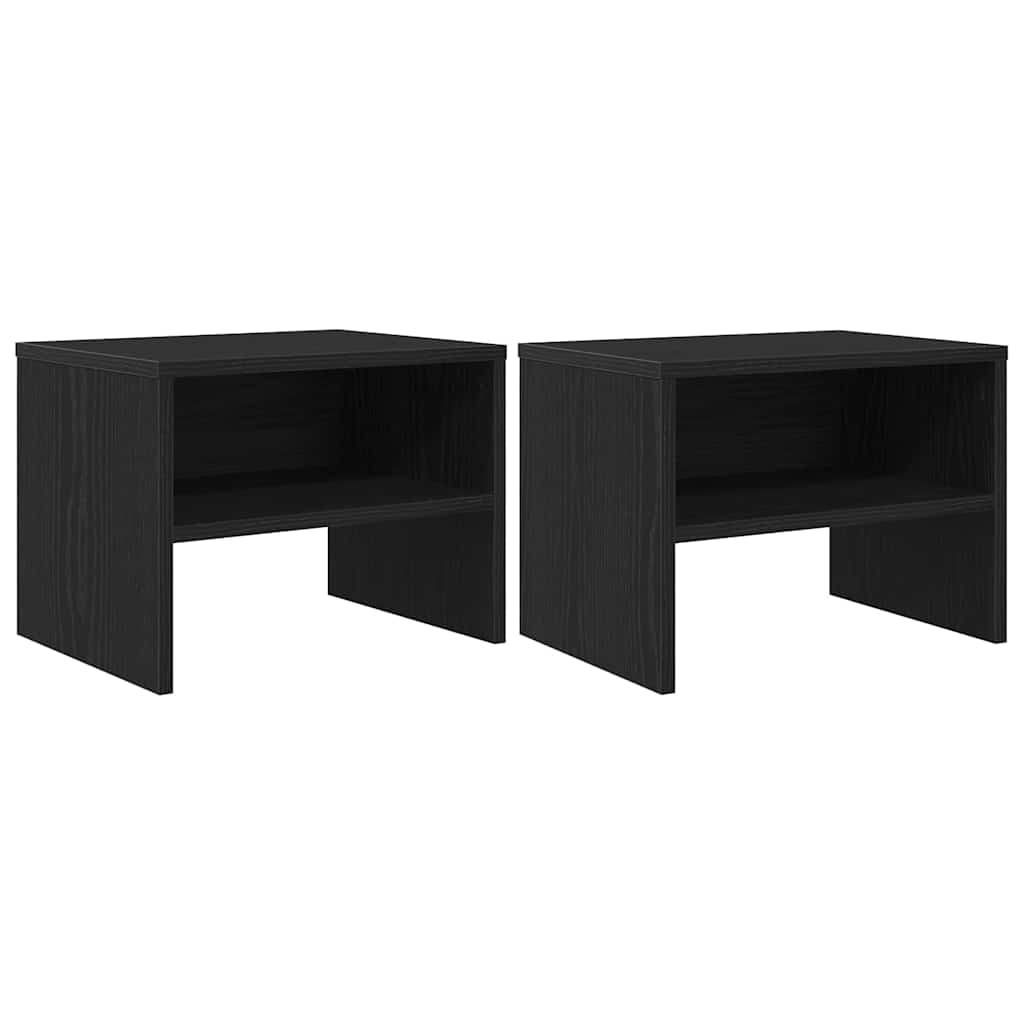 vidaXL Szafka Nocna 2 pcs Czarny dąb 40 x 40 x 30 cm