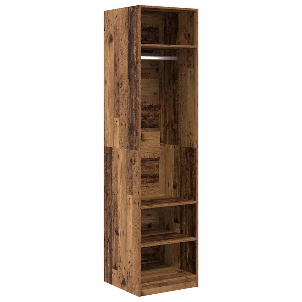 vidaXL Garderoba Stare drewno 50 x 50 x 200 cm Materiał drewnopochodny