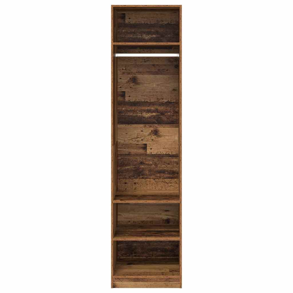 vidaXL Garderoba Stare drewno 50 x 50 x 200 cm Materiał drewnopochodny