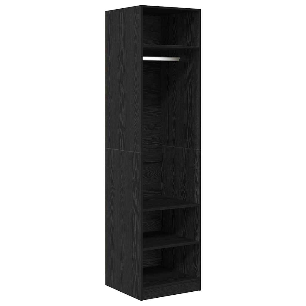 vidaXL Garderoba Czarny Dąb 50 x 50 x 200 cm Materiał drewnopochodny