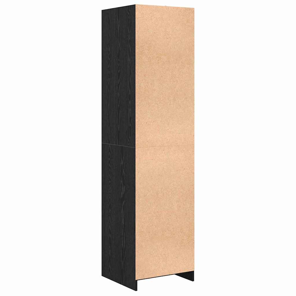 vidaXL Garderoba Czarny Dąb 50 x 50 x 200 cm Materiał drewnopochodny