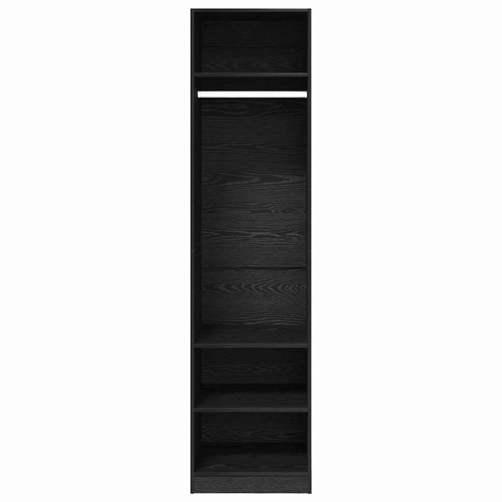 vidaXL Garderoba Czarny Dąb 50 x 50 x 200 cm Materiał drewnopochodny