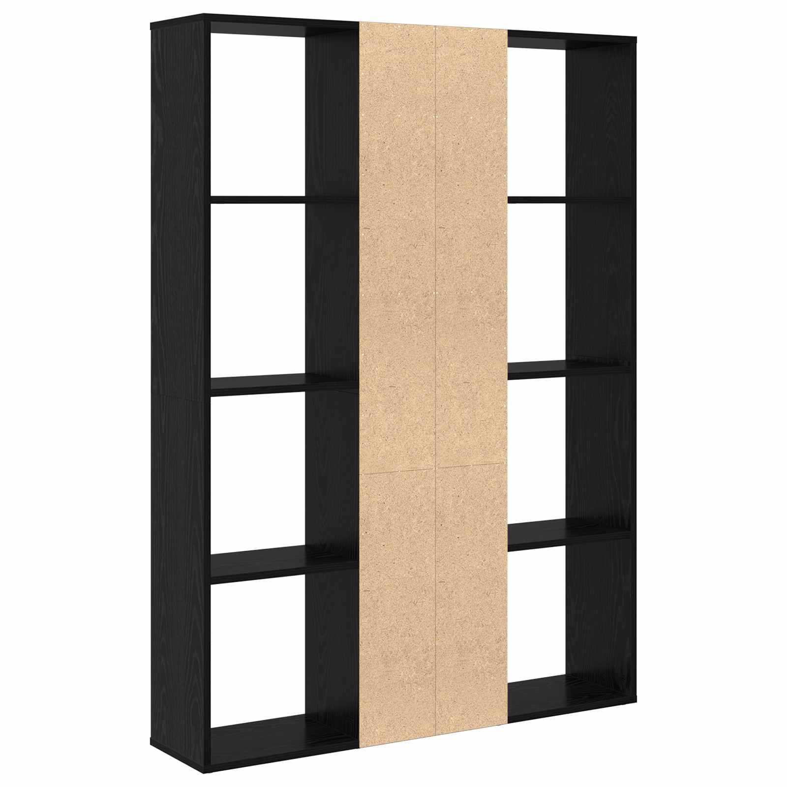 vidaXL Przesłona pokoju z półką Czarny Dąb 100 x 24 x 140 cm