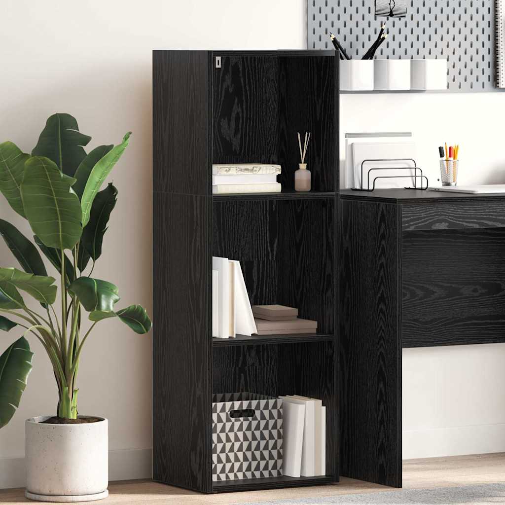 vidaXL Półka na książki Czarny Dąb 40 x 30 x 114 cm