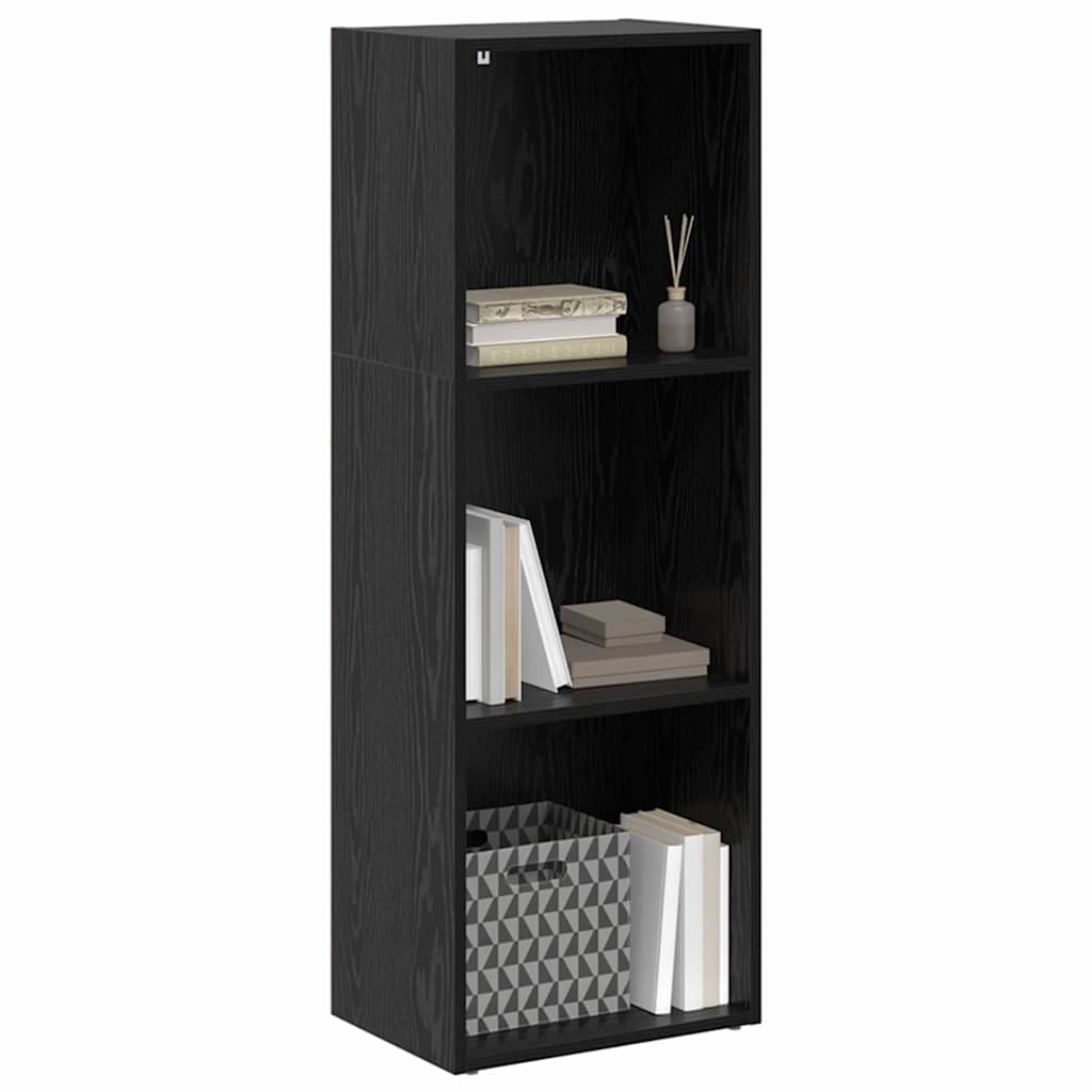 vidaXL Półka na książki Czarny Dąb 40 x 30 x 114 cm