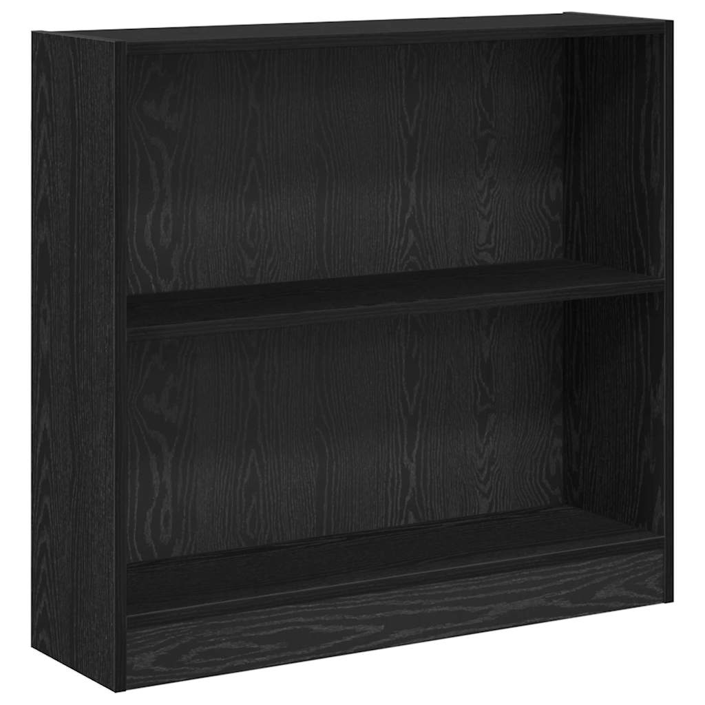 vidaXL Półka na książki Czarny Dąb 80 x 24 x 76 cm