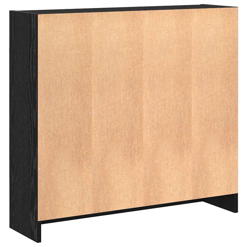 vidaXL Półka na książki Czarny Dąb 80 x 24 x 76 cm