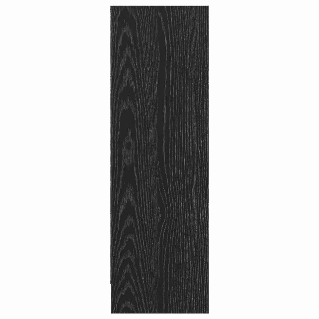 vidaXL Półka na książki Czarny Dąb 80 x 24 x 76 cm