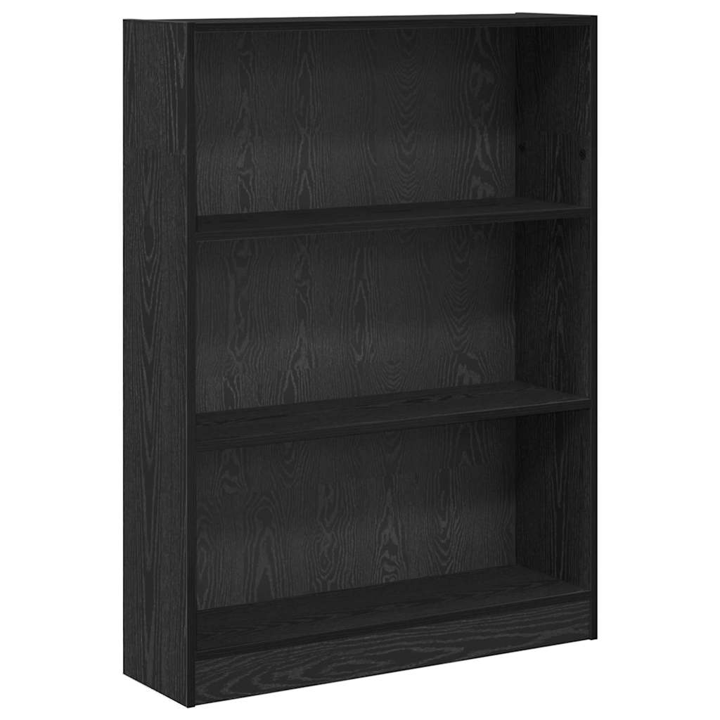 vidaXL Półka na książki Czarny Dąb 80 x 24 x 109 cm