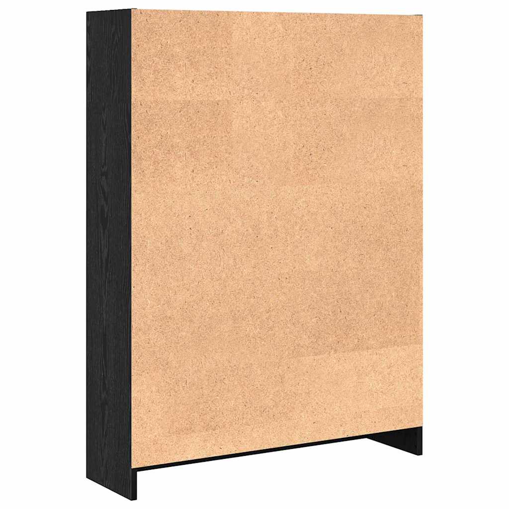 vidaXL Półka na książki Czarny Dąb 80 x 24 x 109 cm