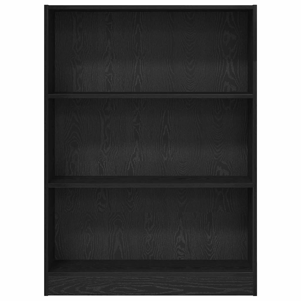 vidaXL Półka na książki Czarny Dąb 80 x 24 x 109 cm