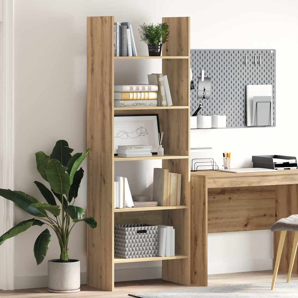 vidaXL Szafka na książki 5 poziomy 60 x 35 x 180 cm Dąb rzemieślniczy