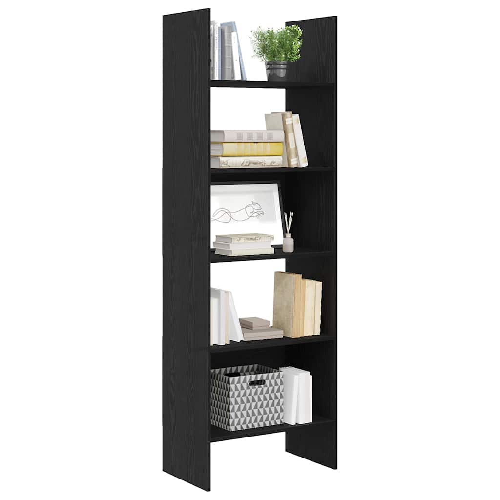 vidaXL Szafka na książki 5 poziomy 60 x 35 x 180 cm Czarny Dąb