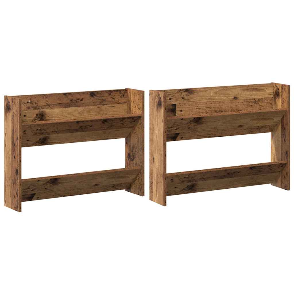 vidaXL Szafka na buty z półką 2 pcs Stare drewno 80 x 18 x 60 cm