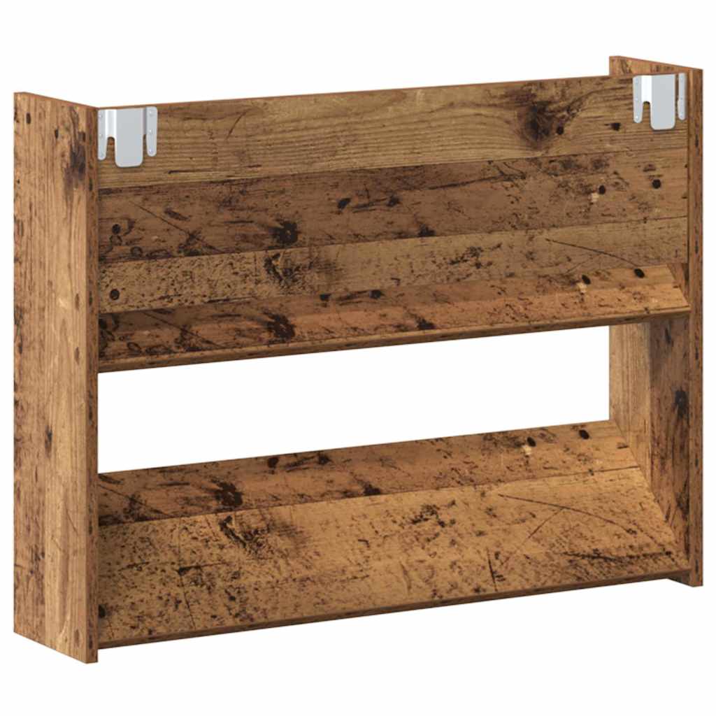 vidaXL Szafka na buty z półką 2 pcs Stare drewno 80 x 18 x 60 cm