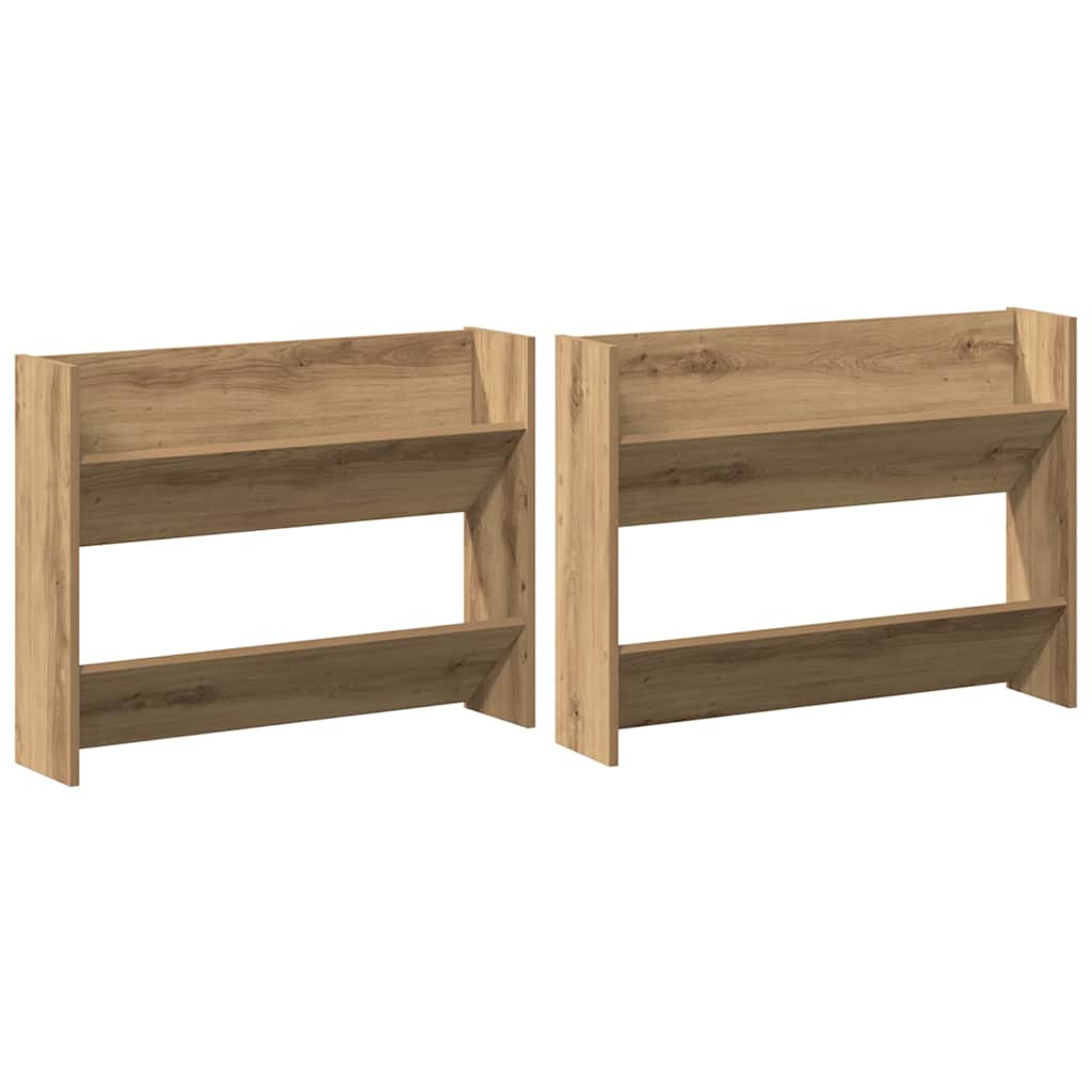 vidaXL Szafka na buty z półką 2 pcs Dąb rzemieślniczy 81 x 18 x 60 cm