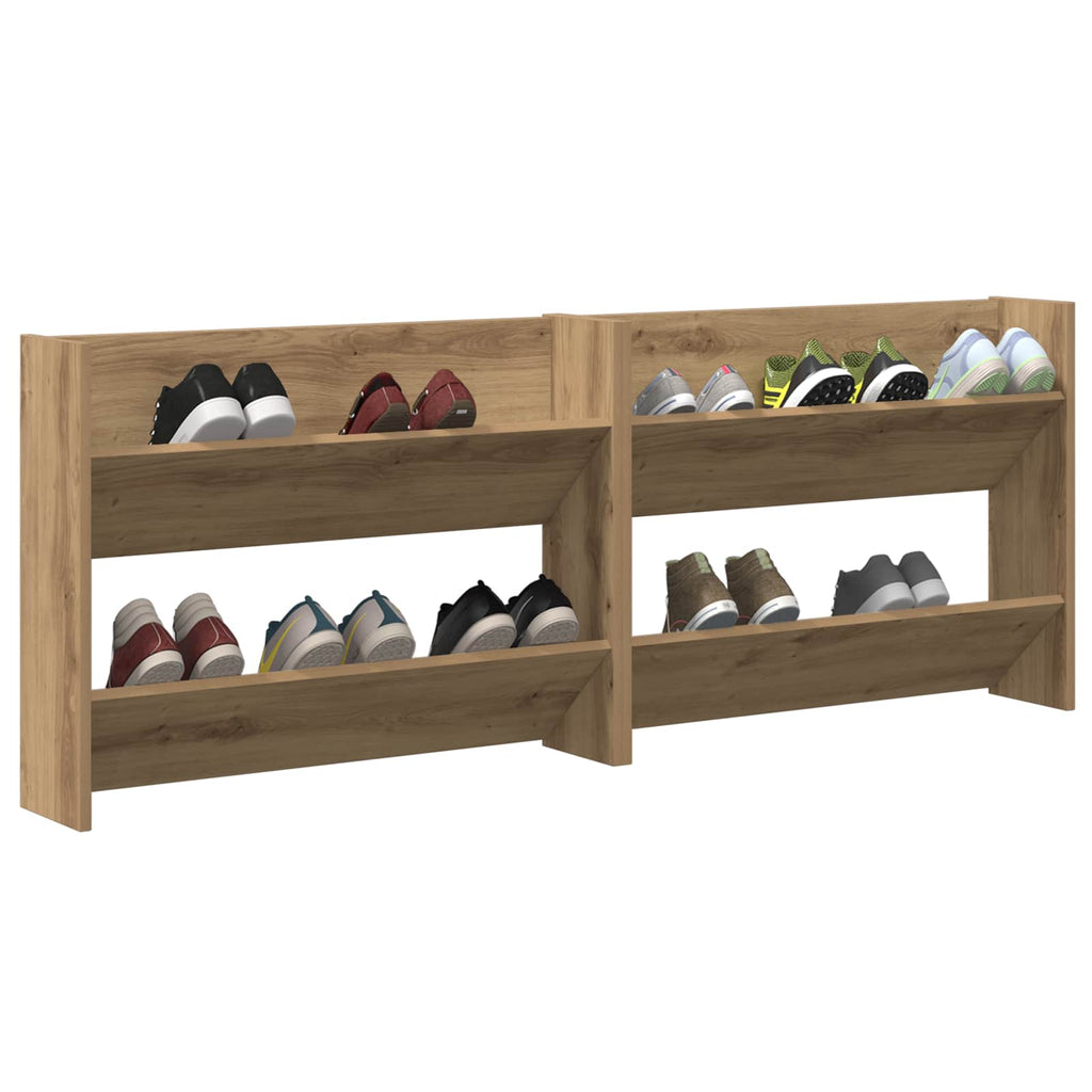 vidaXL Szafka na buty z półką 2 pcs Dąb rzemieślniczy 81 x 18 x 60 cm