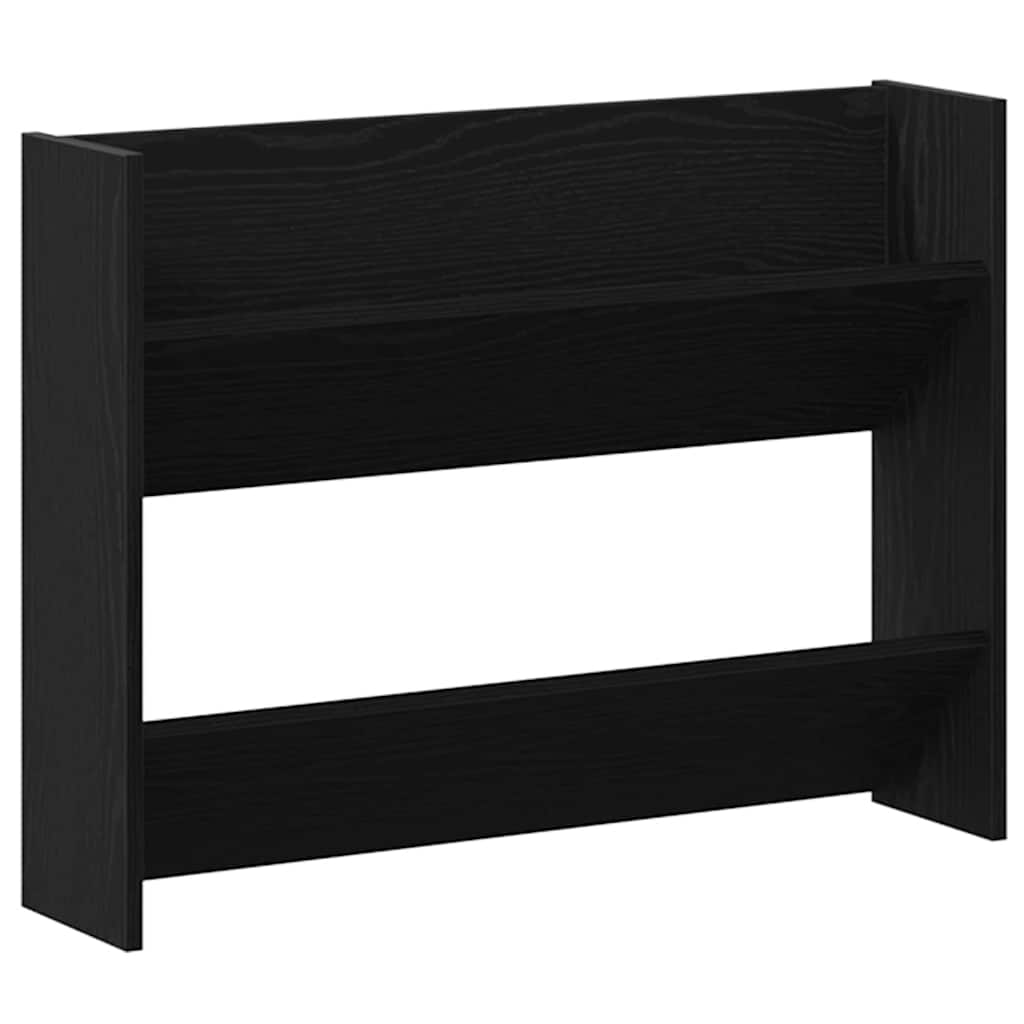 vidaXL Szafka na buty z półką Czarny Dąb 82 x 18 x 60 cm