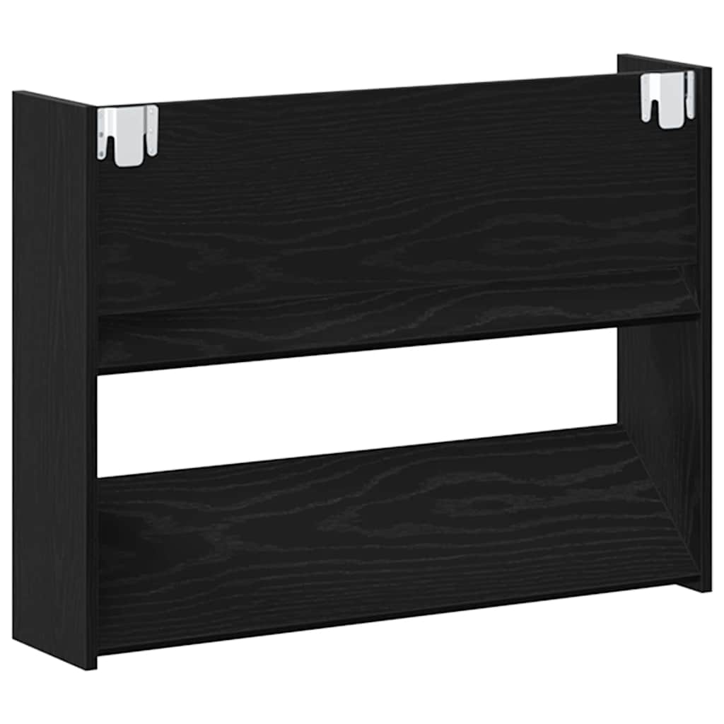 vidaXL Szafka na buty z półką Czarny Dąb 82 x 18 x 60 cm