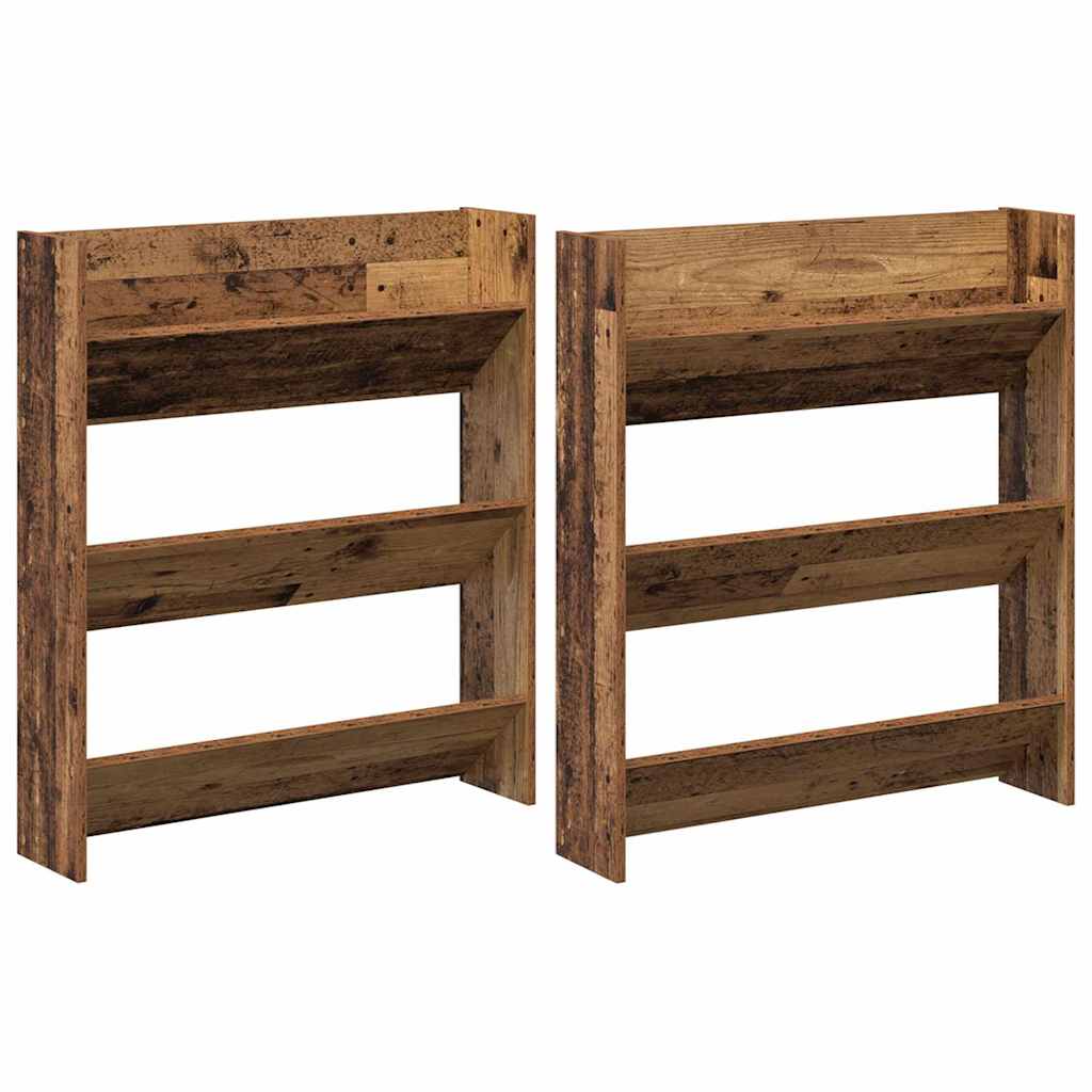 vidaXL Szafka na buty z półką 2 pcs Stare drewno 84 x 18 x 90 cm
