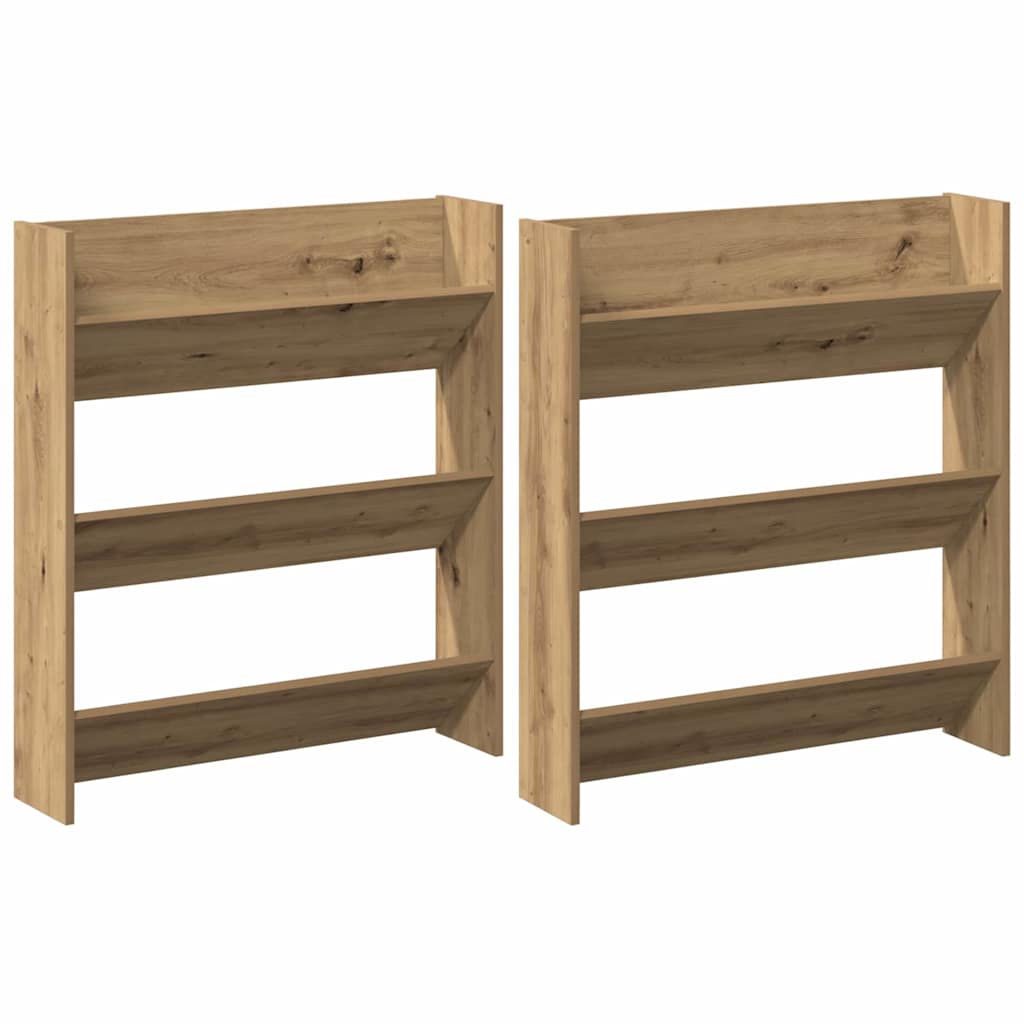 vidaXL Szafka na buty z półką 2 pcs Dąb rzemieślniczy 85 x 18 x 90 cm