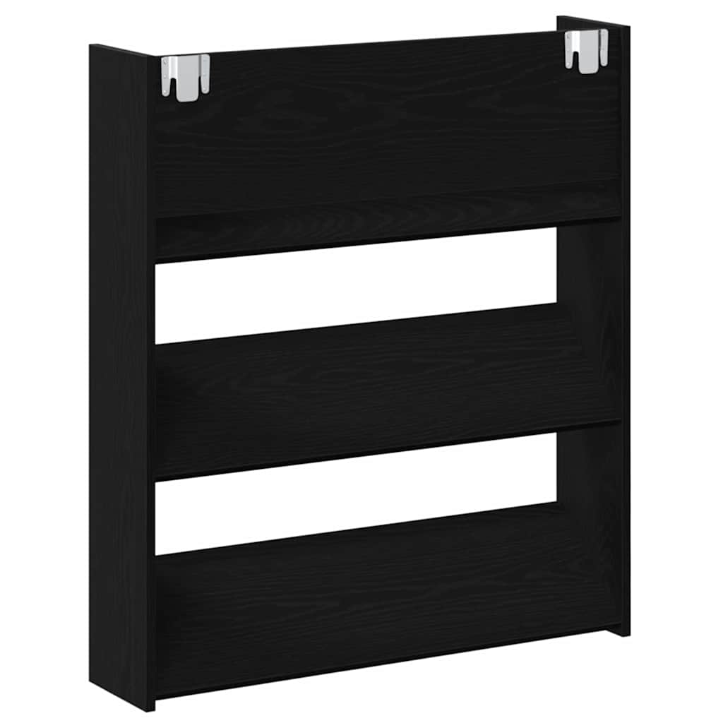 vidaXL Szafka na buty z półką 2 pcs Czarny Dąb 86 x 18 x 90 cm