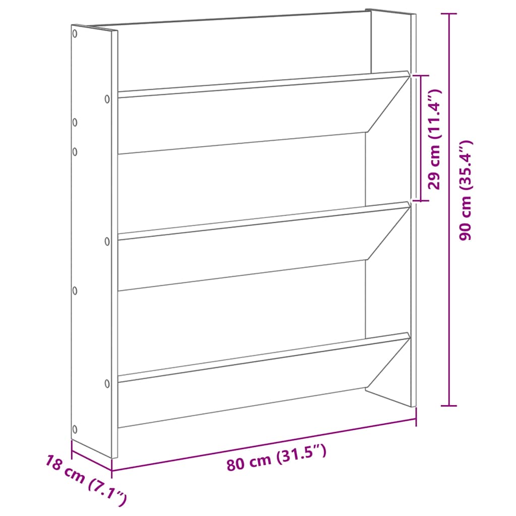 vidaXL Szafka na buty z półką 2 pcs Czarny Dąb 86 x 18 x 90 cm