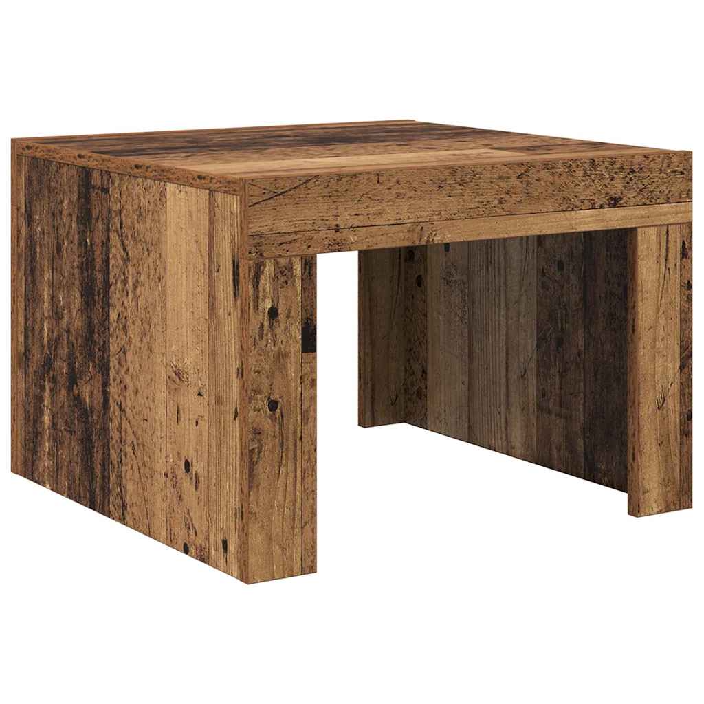 vidaXL Stolik kawowy Stare drewno 50 x 50 x 35 cm