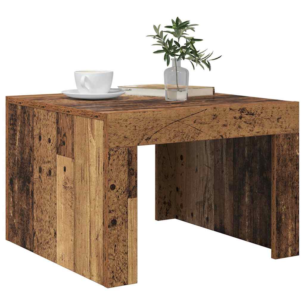 vidaXL Stolik kawowy Stare drewno 50 x 50 x 35 cm
