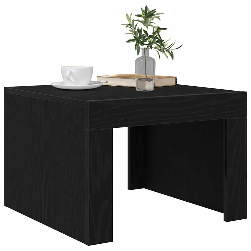 vidaXL Stolik kawowy Czarny Dąb 50 x 50 x 35 cm