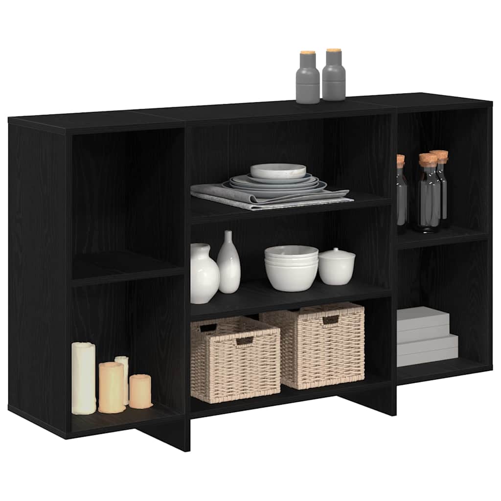 vidaXL Bufet Czarny Dąb 120 x 30 x 75 cm Materiał drewnopochodny