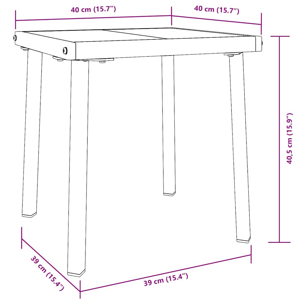 vidaXL Leżak 3 pcs Czarny 197 x 70 x 82 cm polirattan