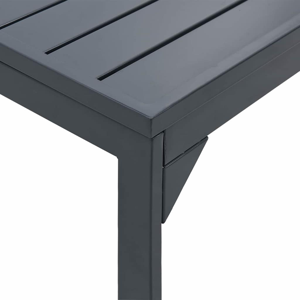 vidaXL Stół do kolacji na zewnątrz Antracyt 210 x 90 x 73 cm Stal