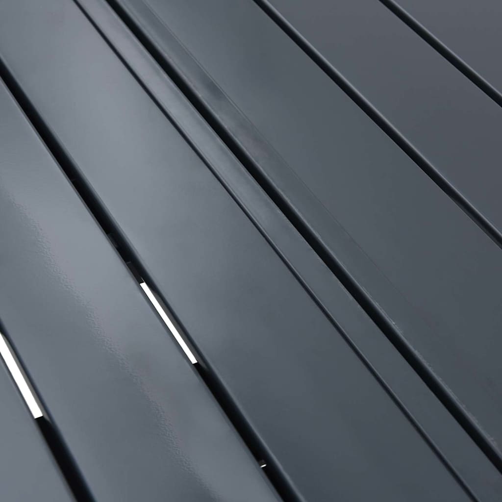 vidaXL Stół do kolacji na zewnątrz Antracyt 210 x 90 x 73 cm Stal