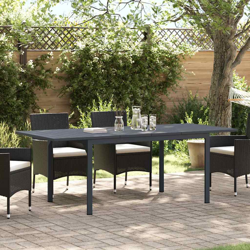 vidaXL Stół do kolacji na zewnątrz Antracyt 210 x 90 x 73 cm Stal
