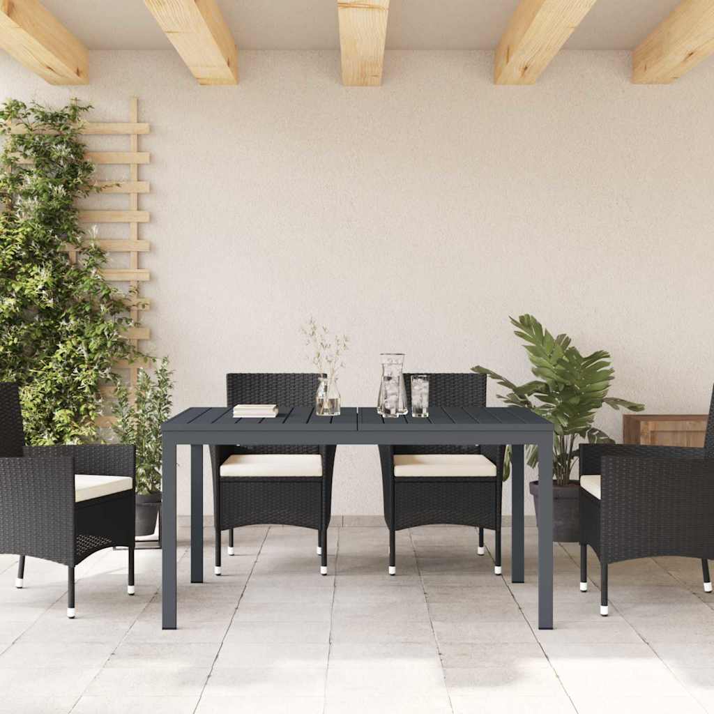 vidaXL Stół do kolacji na zewnątrz Antracyt 210 x 90 x 73 cm Stal