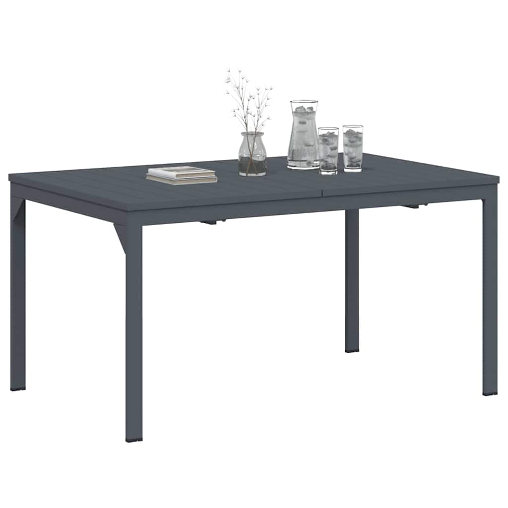 vidaXL Stół do kolacji na zewnątrz Antracyt 210 x 90 x 73 cm Stal
