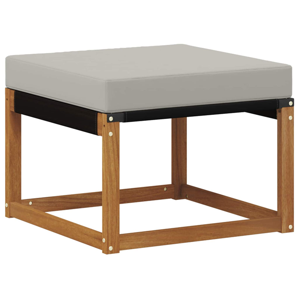vidaXL Zestaw sof na zewnątrz z poduszką 6 pcs Naturalny i jasnoszary