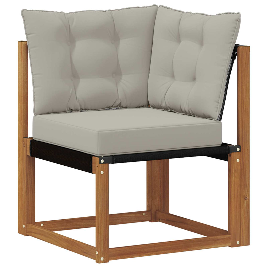 vidaXL Zestaw sof na zewnątrz z poduszką 7 pcs Naturalny i jasnoszary